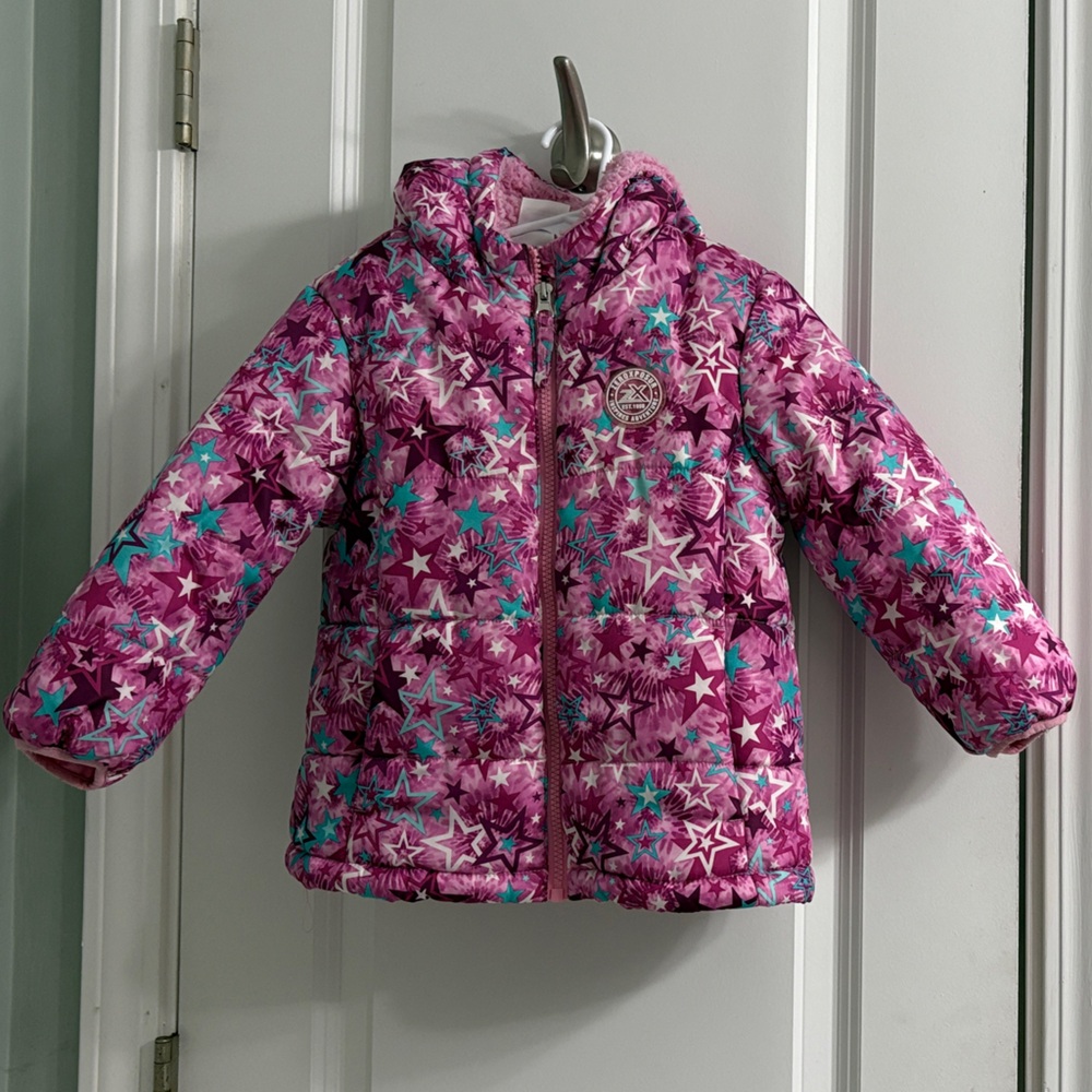 ZeroXposur Pink,Teal, White  Star Puffer Jacket